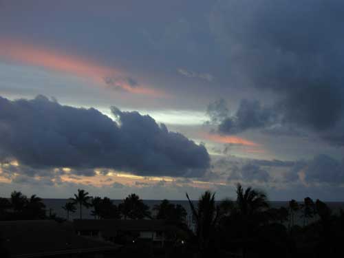 Image of sunset at Poipu Beach Resort