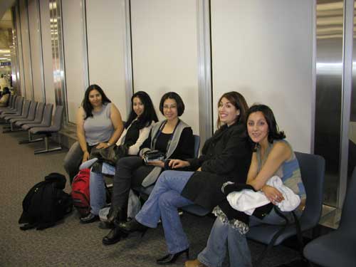 Women students taking a break