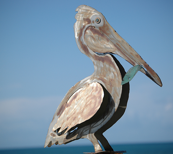 Image of metal pelican